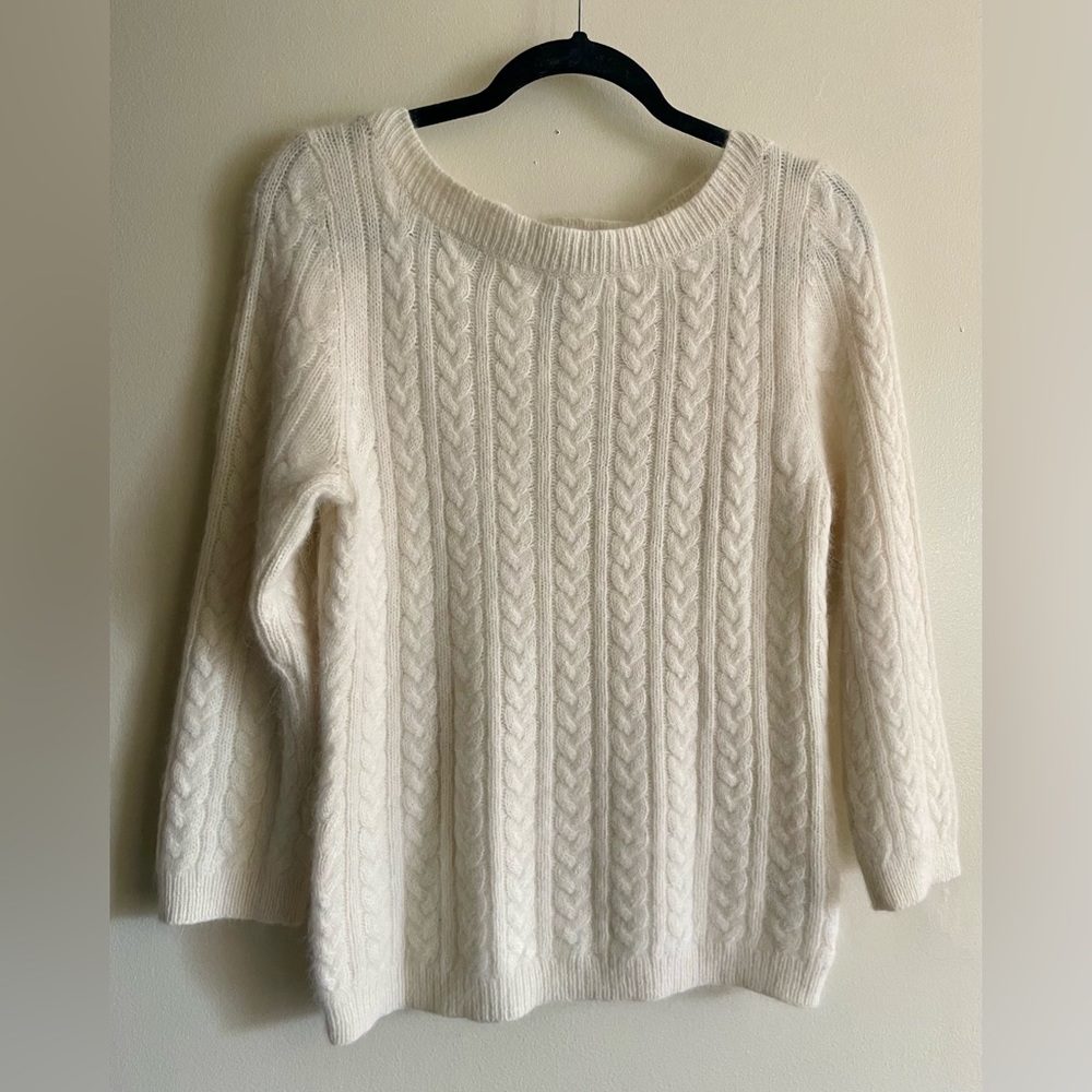 RALPH LAUREN Wool/Cashmere/Angora Rabbit Hair Sweater Size L Vintage Green Tag